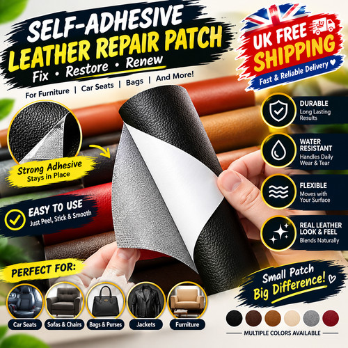Self adhesive leather repair - self,