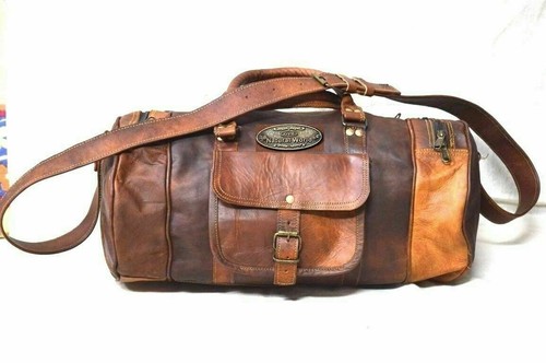 Leather travel luggage duffel - luggage,