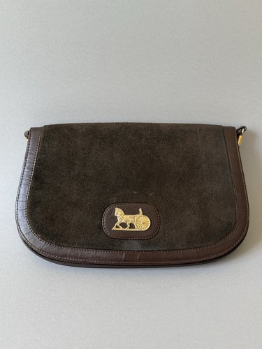Vintage brown suede leather - vintage,