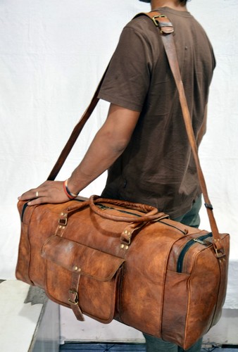 Luggage bag leather - bag, new