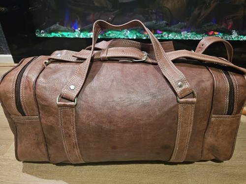 Dark brown real leather - dark,