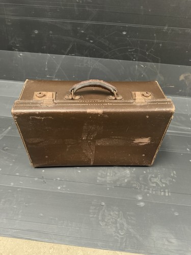 Vintage leather suitcase - vintage,