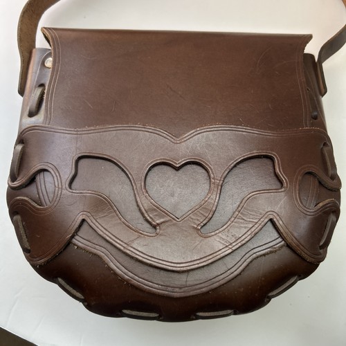 Vintage handmade brown leather - vintage,