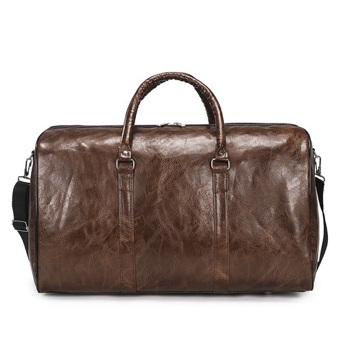 Men leather travel duffle bag - duffle,