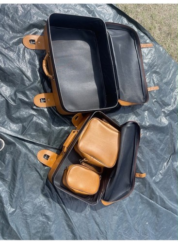 Leather suitcase set - leather,