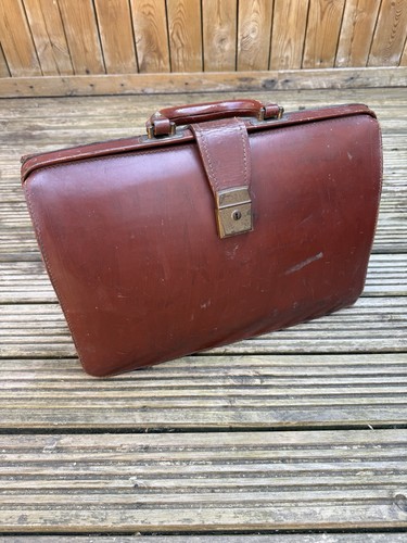 Vintage real leather briefcase - vintage,