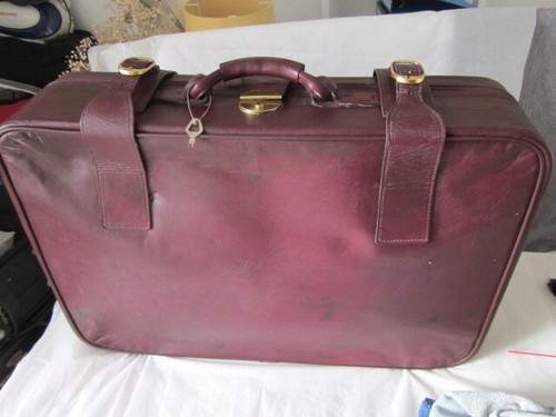 Luggage suitcase leather - luggage,