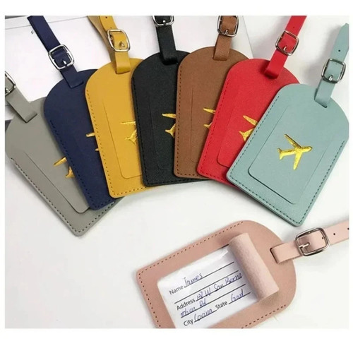 Leather suitcase luggage tags - suitcase,