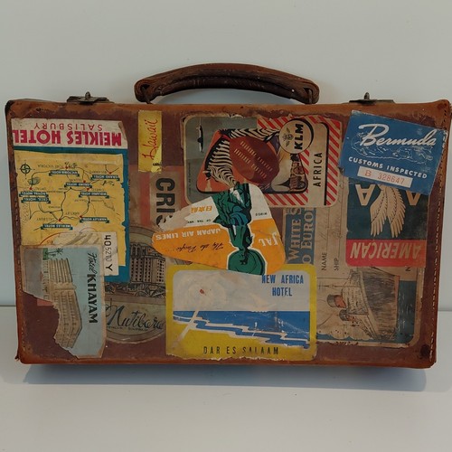 Vintage brown leather - vintage, hard