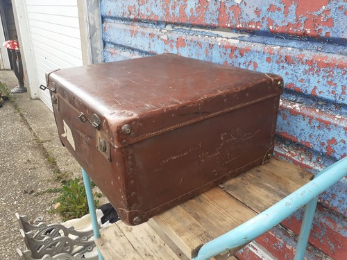 Orient make leather suitcase - make,