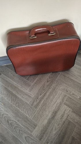 Vintage 1960s brown suitcase - 1960s,