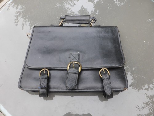Vintage black leather