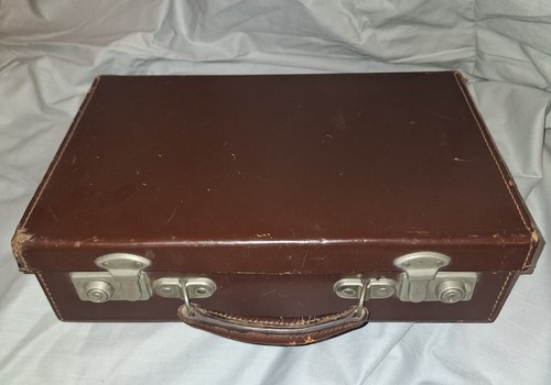 Vintage leather suitcase - leather,