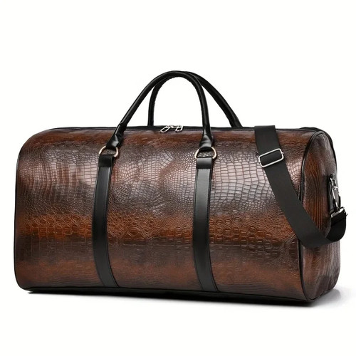 Men faux leather - men, crocodile