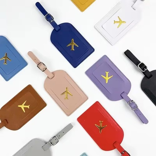 Leather luggage tag - luggage,