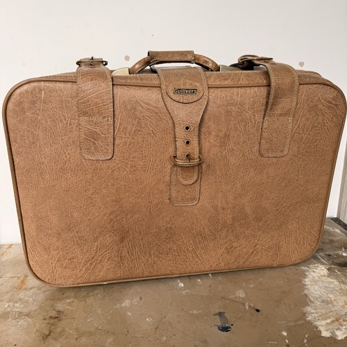 Vintage gullivers suitcase tan - vintage,