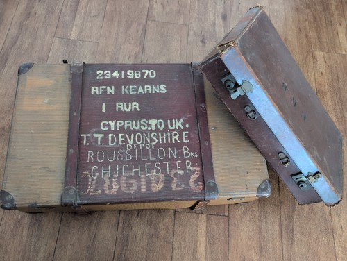 Vintage leather suitcase - vintage,