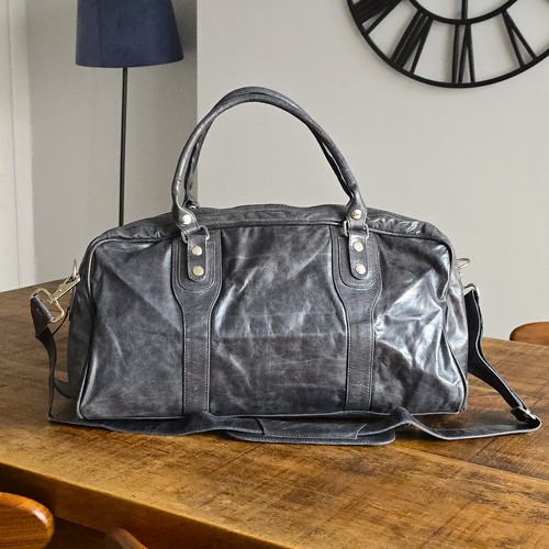 Handmade leather duffle - handmade,