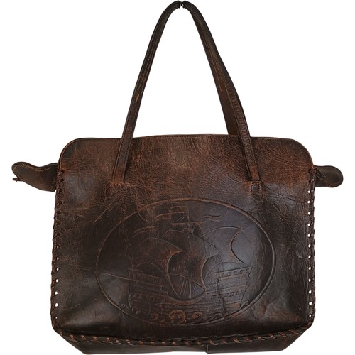Vintage leather tote - vintage, bag
