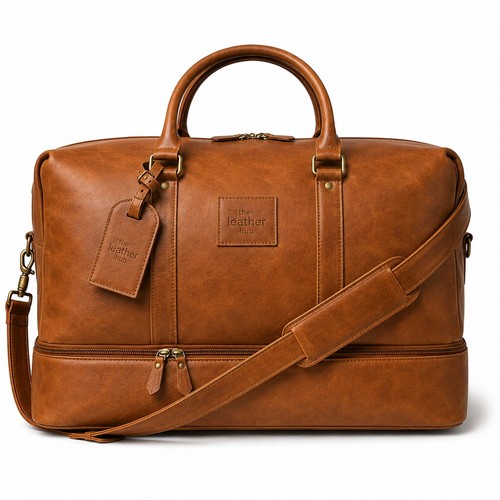 Genuine leather duffle travel - genuine,