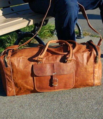 Leather bag travel - leather,