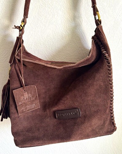 Rowallan brown suede - suede, leather