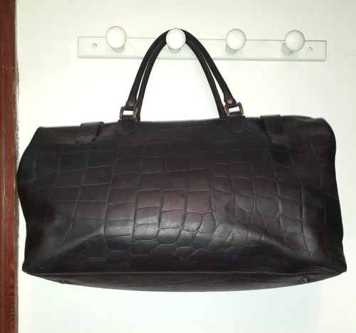 Large black leather - black,