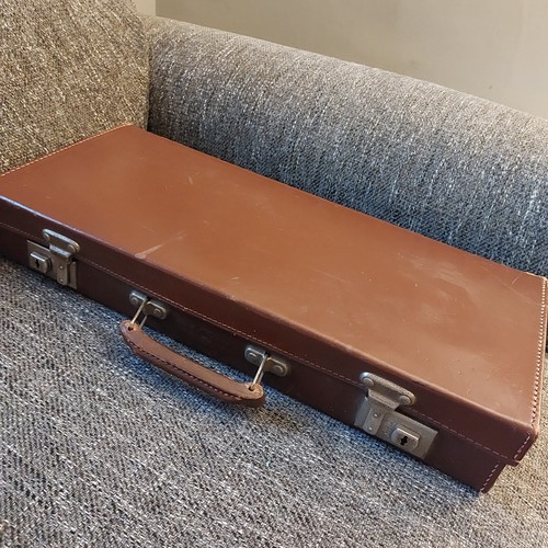 Vintage leather half - vintage, suitcase