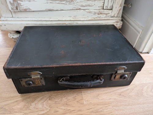 Vintage leather suitcase - vintage,