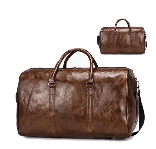 Mens faux leather holdall - leather,